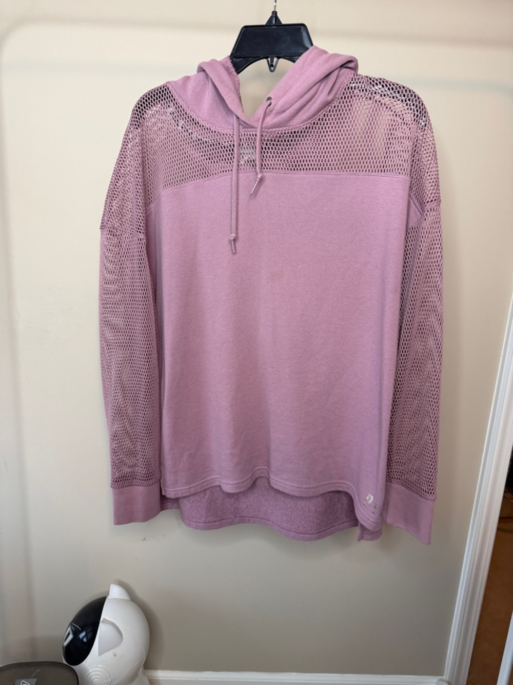 Victoria Secret PINK Dusty Rose Hoodie with Mesh Sleeves